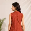 K 1058 By Naisha Dhabu Cotton Kurti With Bottom
